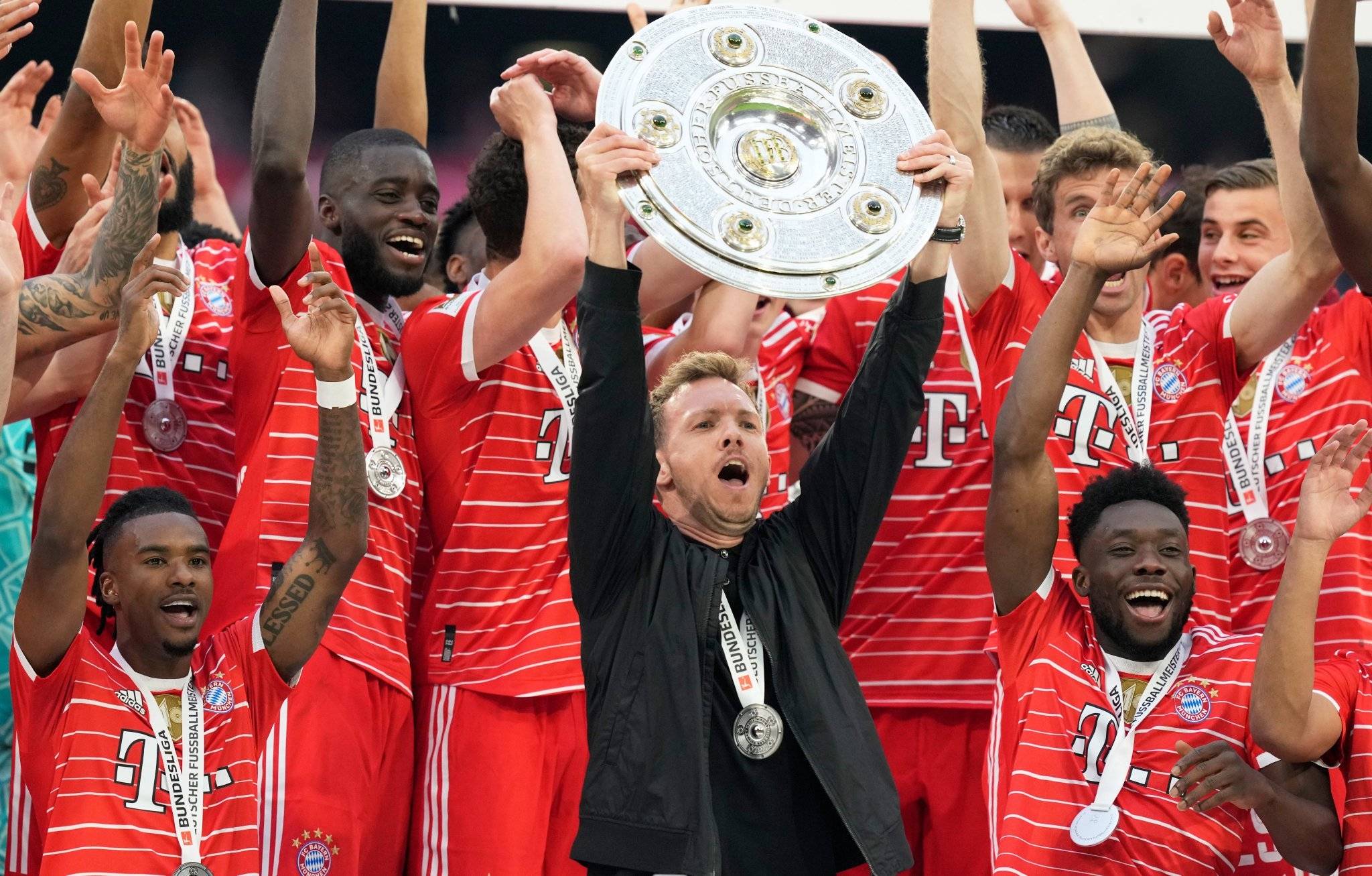 拜仁慕尼黑准备对阵曼城的比赛